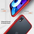 thumbnail image 4 of Shockproof Compatible for iPhone XR Case [8 FT Military Grade Drop Tested] Translucent Matte Hard PC Back iPhone XR Phone Case with Soft Silicone Edge Slim Protective Case for iPhone XR, Black, 4 of 4
