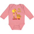 thumbnail image 3 of Inktastic My Aunt Loves Me Giraffe Boys or Girls Long Sleeve Baby Bodysuit, 3 of 5