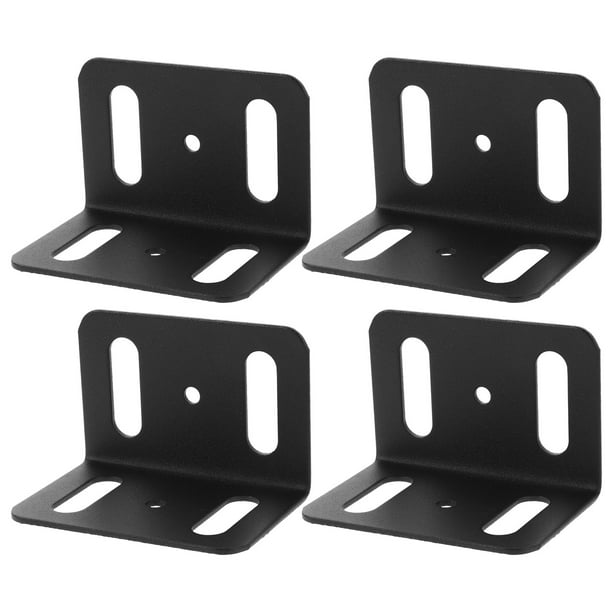 4 soportes de ángulo resistentes para estantes de madera, soportes en forma de L, soportes de esquina de metal para muebles, soportes de ángulo recto, soportes de esquina para estantes, soportes en L