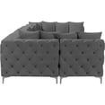 thumbnail image 6 of Meridian Furniture Tremblay Grey Velvet Modular Sectional, 6 of 18