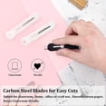 thumbnail image 3 of Kawaii Box Cutter Set For Cutting Plastic Packaging Boxes Tapes, Handy Tool With Cute Kitty Paw Design Retractable Knives Mini Cute Pocket Knife For Office DIY Projects (3PCS), 3 of 8