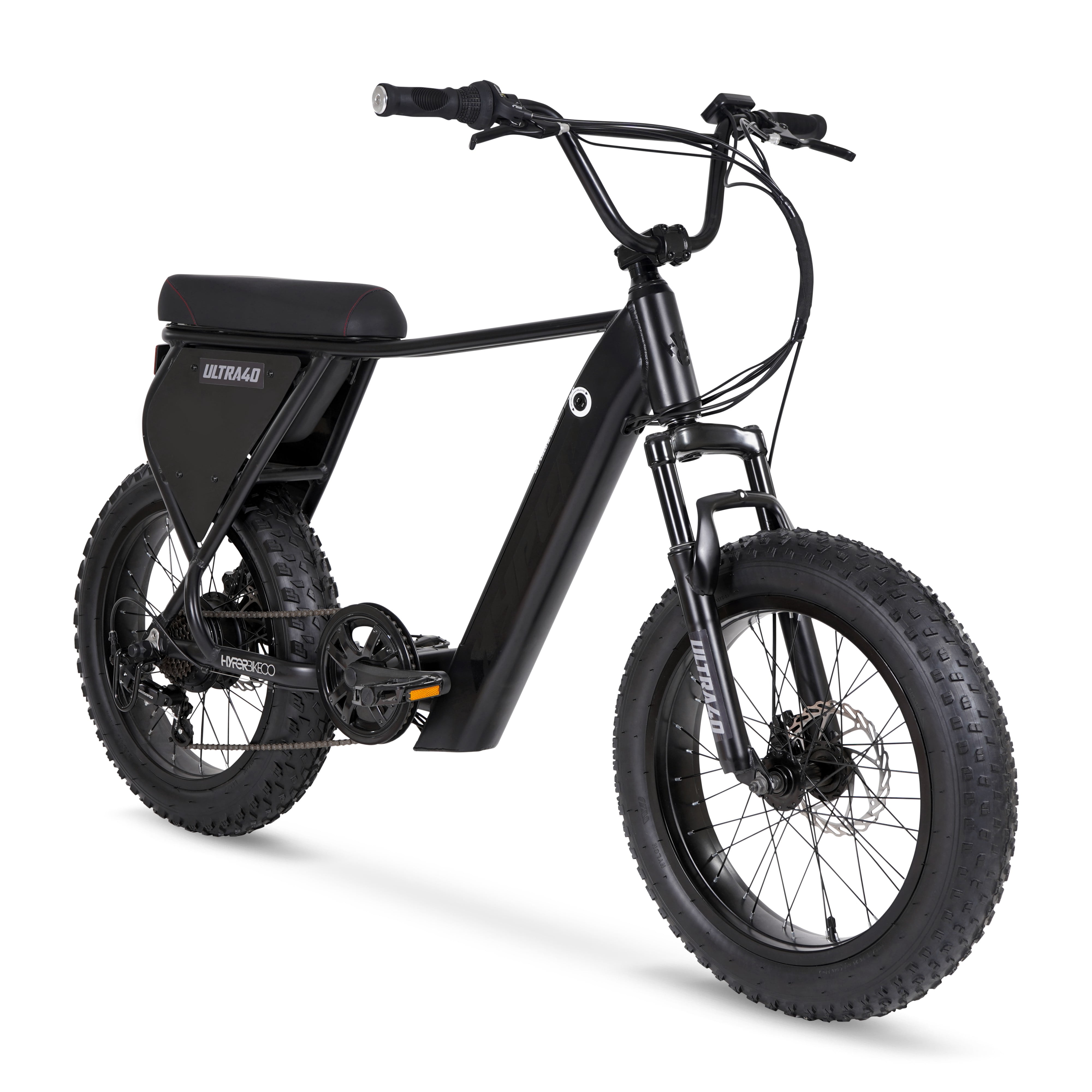 Hyper Bicycles Ultra 40 Electric Bike, Matte Black, 20in 36V, Adult E