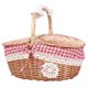 thumbnail image 1 of Cesta de picnic de mimbre con tapa y asa, cuerpo tejido resistente con forro lavable for acampar al aire libre, 1 of 6