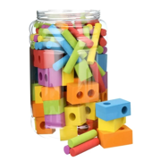 100-Piece Foam Building Blocks - Soft Stacking Toys for Babies & Toddlers