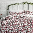 thumbnail image 3 of Lady Pepperell Genevieve Cotton Floral Comforter Set, King, Red, 3 of 11