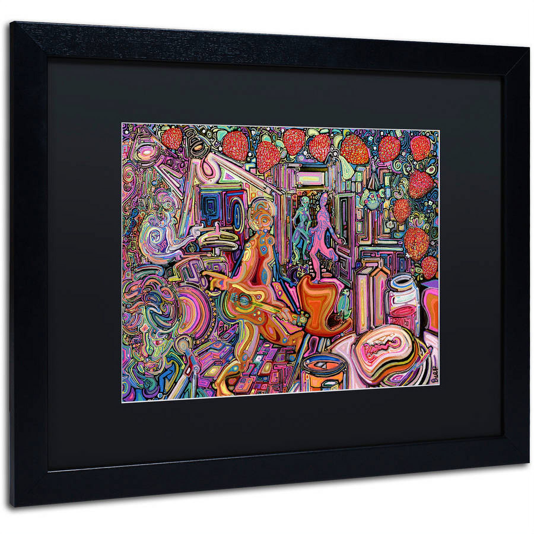 Trademark Fine Art "Strawberry Jam" Canvas Art by Josh Byer, Black Matte, Black Frame