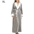thumbnail image 3 of Unisex Long Toba Albornoz Salón Invierno Otoño Casual Casual Camino Campo de dormir Ropa de dormir Piel transpirable Elástico Casa de la Casa Grey XL Inevent HA011311-09, 3 of 7