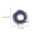 thumbnail image 2 of WASHWEPE 1Pack Wreath Artificial for Home Decor Christmas Party 38X0.39In Purple Plastic Lavender, 2 of 8