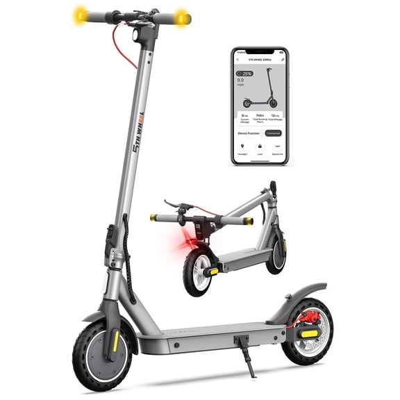 5TH WHEEL W09S 350W Electric Scooter with Turn Signal, 8.5” Solid Tires, 18mph & 20Miles Range, Folding Commuting E-Scooter for Adults with APP Control, UL 2272