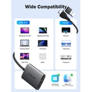 Lemorele USB A/Type-C to Dual HDMI Video Converter,Triple Display HDMI Adapter for MacBook & Windows, 1080P Hub Supported Mac OS MST,Laptop Audio/Video Adapter Aluminum