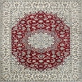 thumbnail image 1 of Ahgly Company Machine Washable Indoor Square Traditional Chestnut Brown Area Rugs, 8' Square, 1 of 7