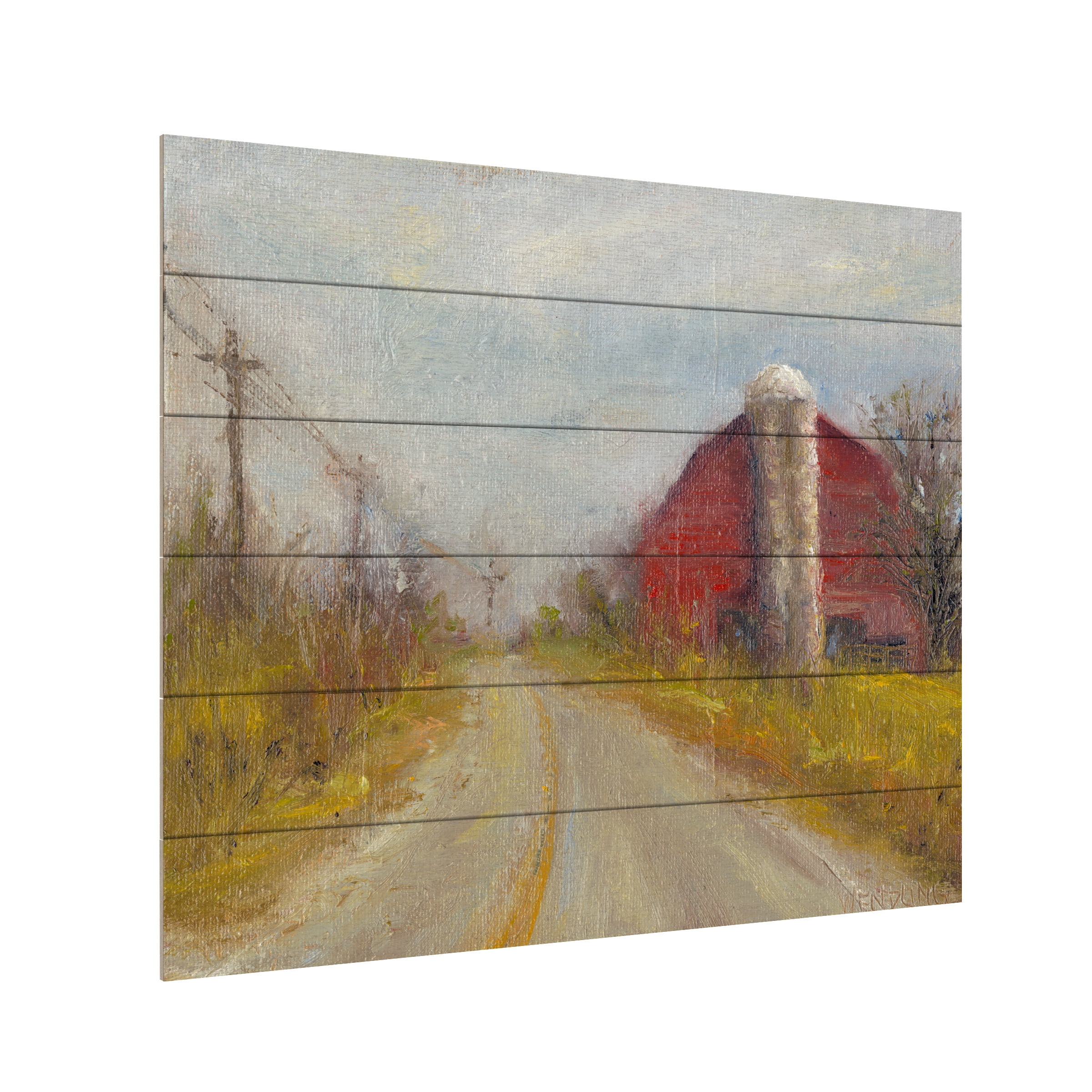 Marilyn Wendling 'Country Silo' Wood Slat Art 18x22