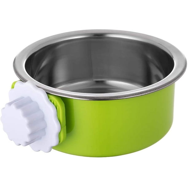 Crate Dog Bowl Stainless Steel Removable Hanging Food Water Bowl