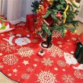 thumbnail image 4 of Christmas Tree Skirt Santa Claus Snowflake Design Christmas Tree Decorations for Exquisite Tree Bottom Decor, 4 of 8