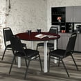 thumbnail image 2 of Regency Kee 48 in. Large Round Breakroom Table- Mahogany Top, Chrome Legs, 2 of 3