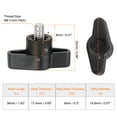 thumbnail image 2 of Uxcell 10 Pieces Wing Knobs M6 x 8mm Tee Stud Knob Thumb Screw Hand Clamping Handle Black, 2 of 6