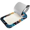 thumbnail image 2 of Square 2Pack PU Leather Abstract Rhinoceros Cruise Luggage Tag with Privacy Cover and Name ID Tag for Travel Handbags Backpacks Luggage Tags, 2 of 6