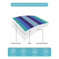 thumbnail image 5 of Quilts Queen Size Bedding Set, Mexican Style Lightweight Quilted Comforter, Colorful Mexico Stripes Teal Blue Soft Reversible Bedspread Coverlet with Pillow Covers for All Season, 90" x 96", 5 of 7