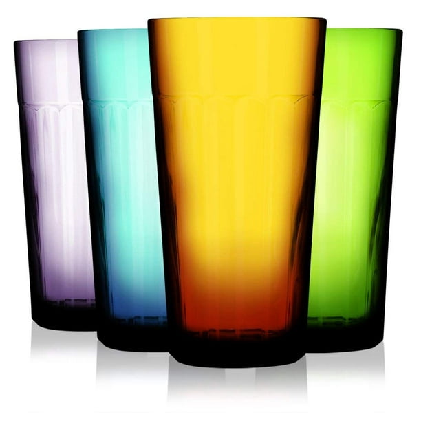 Attractive Color Full Accent Libbey 24 oz Jumbo Cooler Glasses Set of