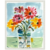 Amanti Art A Floral Gift Framed Canvas Wall Art Print