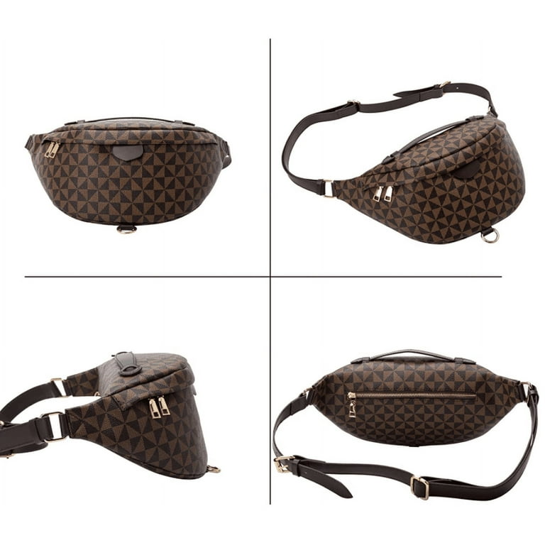 Zsoznqaky Fashion Checkered Fanny Packs Belts Bag Crossbody Fanny Packs  Checkered Bum Bag Sling Bag Woman Fanny Packs For Pouch Pocket Travel