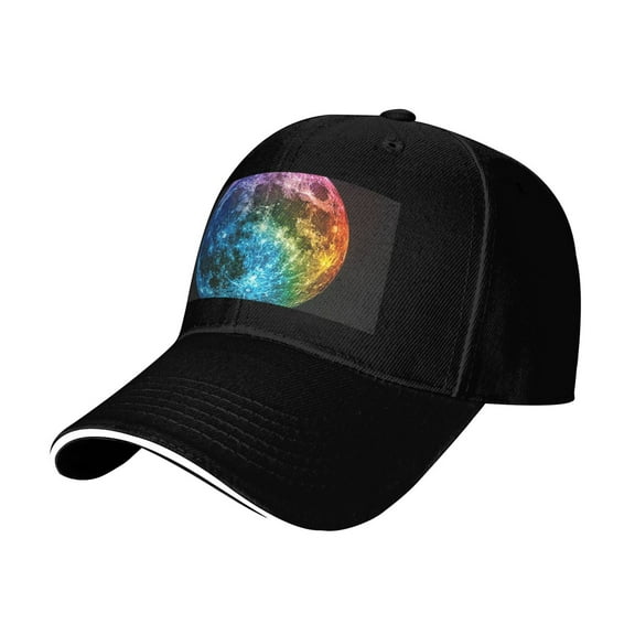POBUDS - moon colorful Baseball Cap Adjustable Size for Running Workouts and Outdoor Activities All Seasons casquette for Men Women