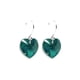 thumbnail image 3 of Juego de aretes y cadena con dije en forma de Corazón, plata mexicana ley .925, Esmeralda, 3 of 4