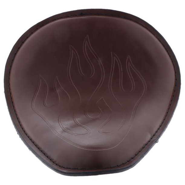 Cojín de conductor de asiento individual de resorte de cuero de fuego retro pequeño para motocicleta para personalizado marrón Soledad Asiento del conductor solitario de la motocicleta