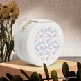 thumbnail image 6 of Naloa Orchids Flowers Round Jewelry Box, Travel Jewelry Organizer, 3.9 x 3.9 x 2in Jewelry Storage Box for Women-White, 6 of 7