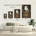 thumbnail image 5 of Eastern Print Barn Owl on Antique Books Wall Art, Vintage Library Decor, Reading Nook Accent, Size 24x36 UNFRAMED, 5 of 5