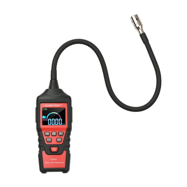 Detector de fugas Analizador de gas portátil HABOTEST HT601 Detector de fugas de gas doméstico Detector de gases Medidor de PPM Instrumento de alarma de concentración de metano HABOTEST Detector de fugas