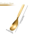 thumbnail image 3 of Safeglitz 304 Stainless Steel Korean Rice Spoon - Gold or Silver Finish Dessert Spoon, Heavy Duty Long Handle Soup Spoons for Home and Cereal Family, MealsRustproof Tablewar, 3 of 9