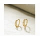 thumbnail image 2 of Pendientes Xtellar Aretes Aro Dorado Doble Con Diamantes, 2 of 4