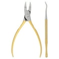 thumbnail image 1 of Cuticle Trimmer, Curved Arc-shaped Edge Angled Ends Correct Ingrown Nails Toenails Nipper  For Hand Gold, 1 of 8