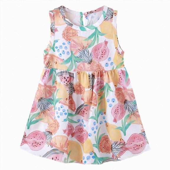 KPOPLK Toddler Baby Girls Tutu Dresses 3 6 9 12 18 Months Kids Summer Ruffle Sleeveless Sequin Tulle Party Dress 9M-8Y(18-24 Months,Pink)