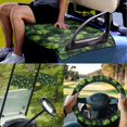 thumbnail image 2 of XYZCANDO Clover 4pcs Golf Cart Seat Covers St. Patrick's Day Golf Cart Steering Wheel Covers Golf Cart Flags Golf Cart Accessories Golf Cart Blanket Steering Wheel Wrap Suitable for All Seasons Black, 2 of 7