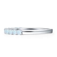 thumbnail image 5 of Half Eternity Wedding Band Ring Lab Created White Opal 925 Sterling Silver Size 10, 5 of 6