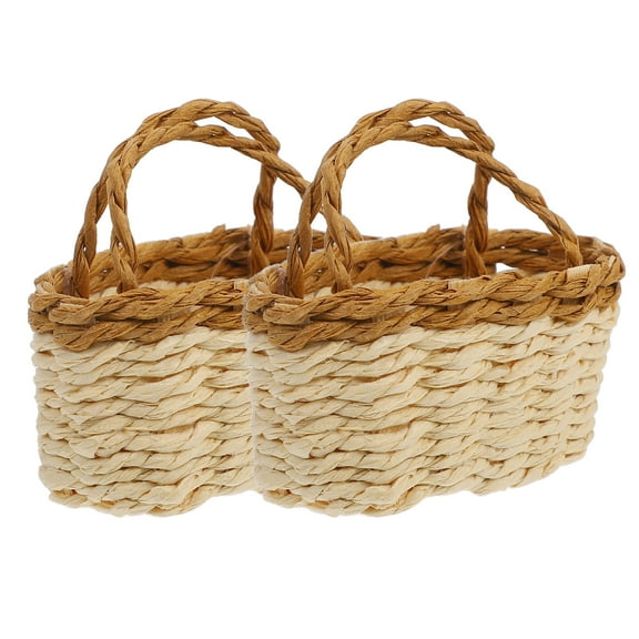 unbranded 2 Pcs Mini Woven Decorative Basket 4.50X3.00X2.50CM