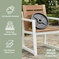 thumbnail image 5 of WestinTrends Cape May 9-Piece HDPE Outdoor Furniture Patio Dining Table With Umbrella Hole and Chairs Set For 8, Teak, 5 of 16