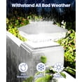 thumbnail image 5 of BITPOTT Solar Post Cap Lights Outdoor, 4 Pack 3-in-1 [4X4/5X5/6X6] Fence Post Solar Lights, Waterproof IP65 6000K Outdoor Light for Garden Patio Porch Fence, White, 5 of 9