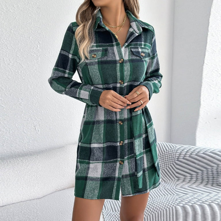 knee length dresses for ladies Toad & Co Women's Re-Form Flannel Shirt Dress - Xs