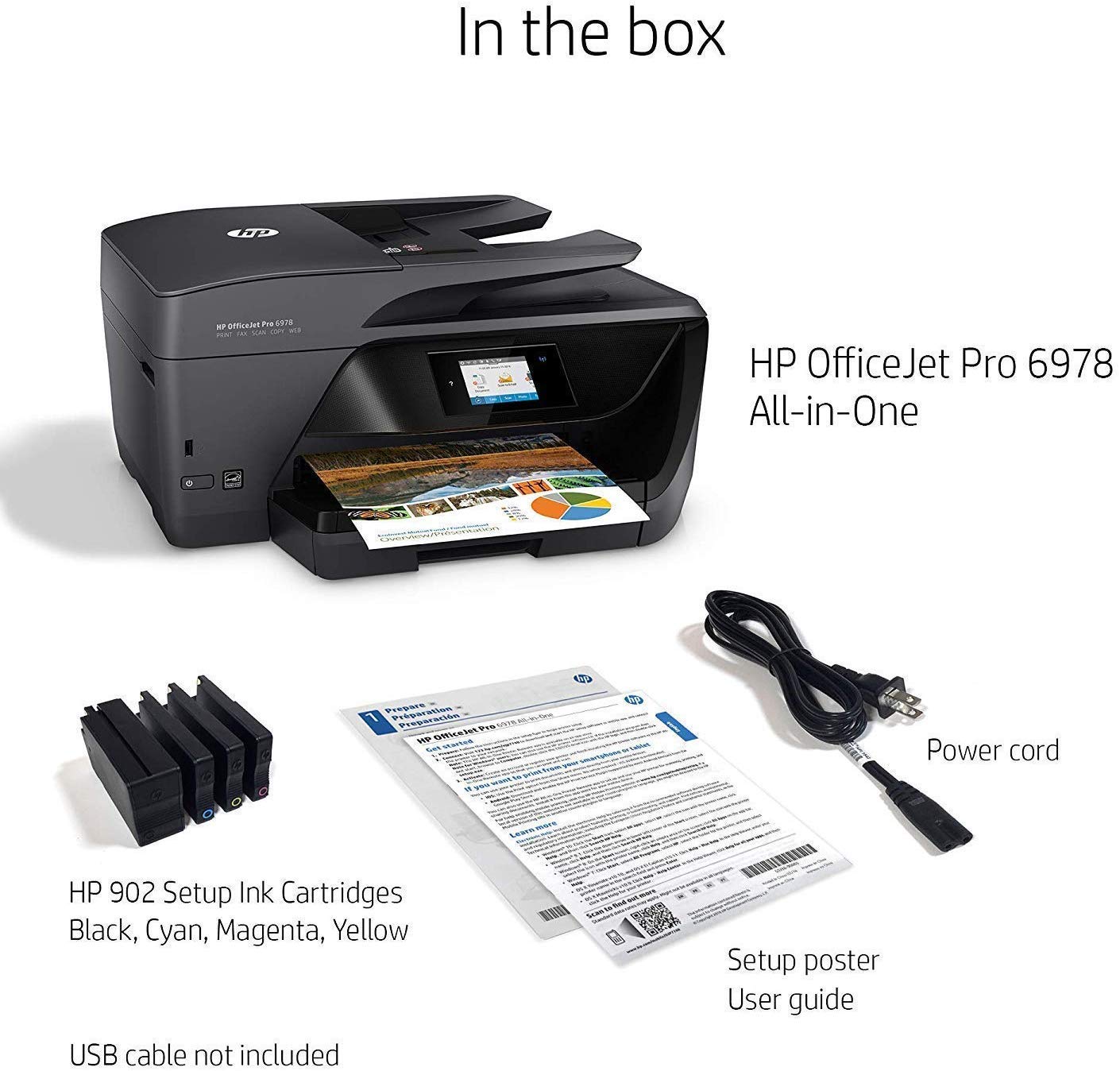 HP OfficeJet Pro 6978 Color Inkjet Wireless All-In-One Printer, Double Sided Print and Scan, Instant Ink Ready (T0F29A) - image 5 of 5