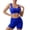 01 Blue, variant on Womens Two Piece Outfits Athletic Biker Shorts Workout Sets Stretch Crop Tank Top Yoga Gym Matching Sets
