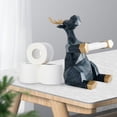 thumbnail image 4 of Soporte para toallas de papel, estatua de ciervo, decoración del hogar, soporte de almacenamiento, toallero de papel azul oscuro, 4 of 8