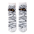 thumbnail image 4 of Kinet Halloween Fuzzy Socks For Women Men Crew Socks Pumpkin Ghost Pattern Halloween Gift Fall Winter Warm Soft Festival Party Lounging Home Socks,Orange, 4 of 4