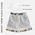 thumbnail image 3 of FORMRS Boys Swim Trunks Quick Dry Mesh Liner Boardshorts Sizes XS-XL, Black Plaid Floral, 3 of 7