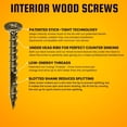 thumbnail image 2 of Velocity Interior 1 1/8 Wood Screws DIY Pack (Size #8) – Furniture Wood Screw, Carbon Steel Screws Wood Zinc Plating, Stick-Tight Technology Screws for Wood Working, Self Tapping Screws (150 Pcs), 2 of 7