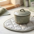 thumbnail image 2 of Unique Bargains 2Pcs Cotton Linen Pot Heat Resistant Trivets Hot Pads Gray 2Pcs, 2 of 6