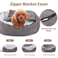 thumbnail image 2 of Cama para perros MIXJOY con capucha rectangular en forma de cueva, color gris, 2 of 9