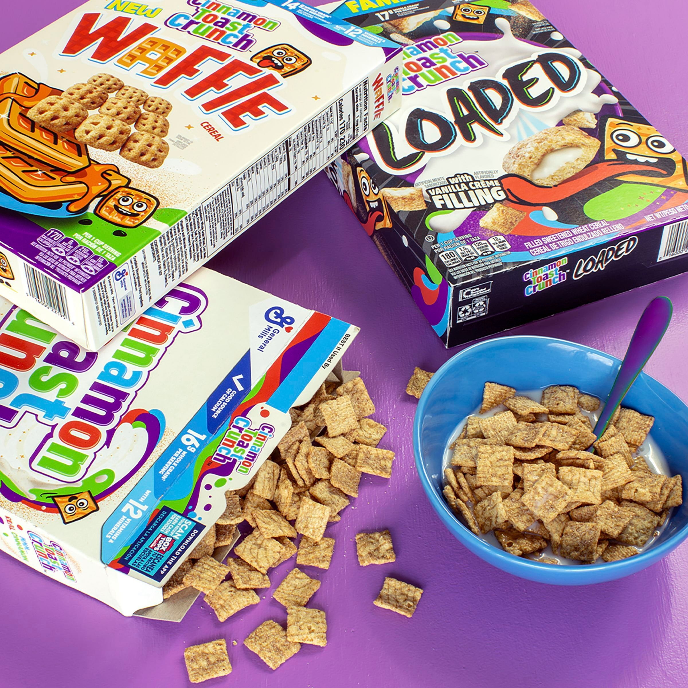 Cinnamon Toast Crunch Breakfast Cereal, Crispy Cinnamon Cereal, Mega Size, 29.1 oz